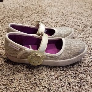 Stride Rite girls gold shoes